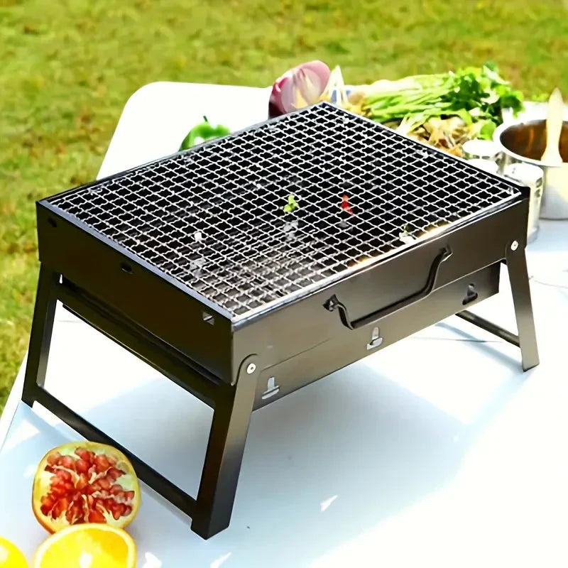 GrillMate – Opvouwbare Tafel BBQ Metaal – Draagbare Houtskoolbarbecue