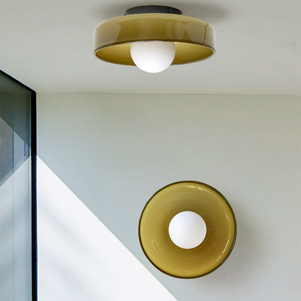 Culina Plafondlamp – Modern Rond Glasdesign met Compact Flush-Mount & G9 Fitting