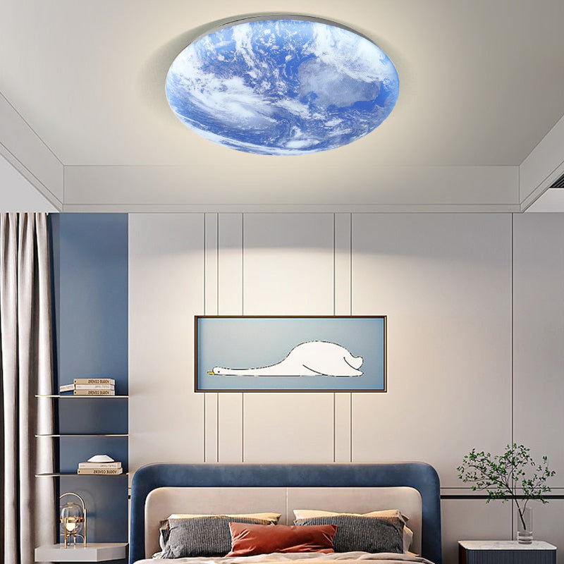 Lunaro Plafondlamp – Modern Rond Design van Massief Hout met Warme LED-Verlichting