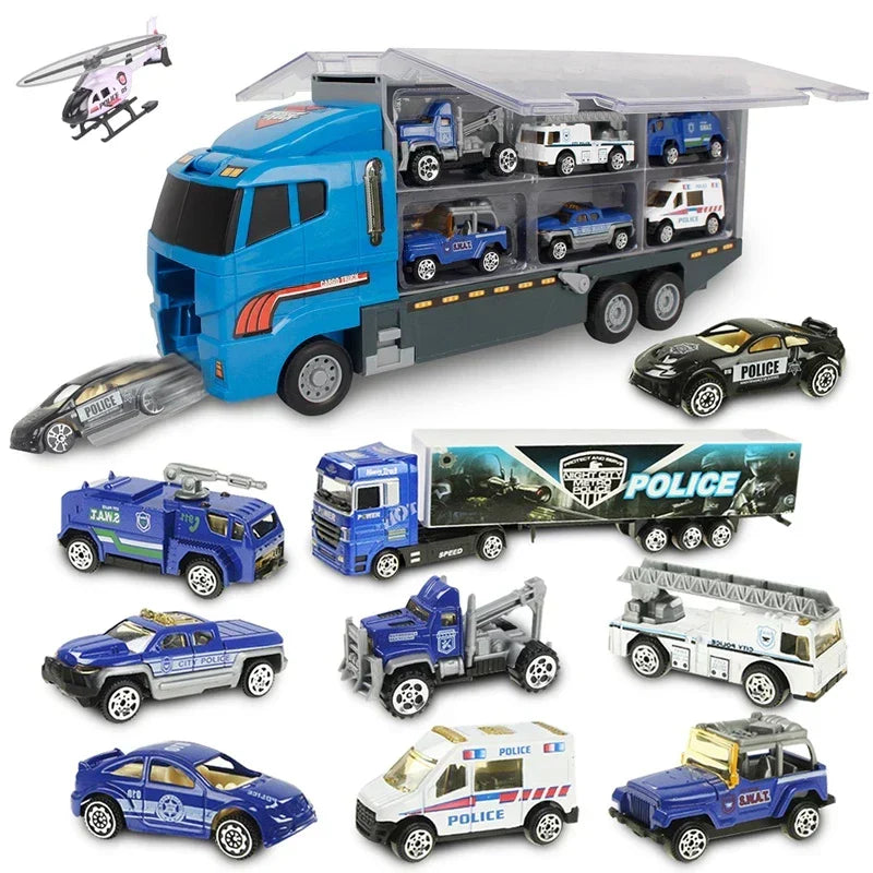 Constructo – Speelgoed bouwvoertuigen set met kraan, graafmachine & kiepwagen