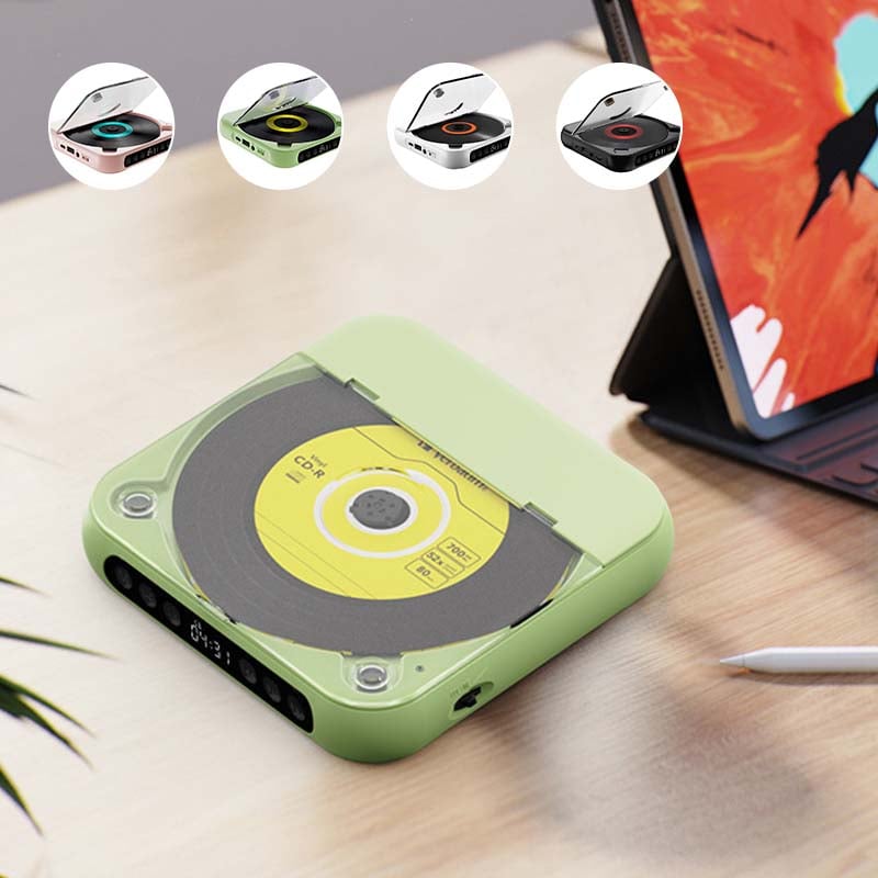 Draagbare CD Speler – Bluetooth 5.3, Oplaadbare Batterij & Compact Design