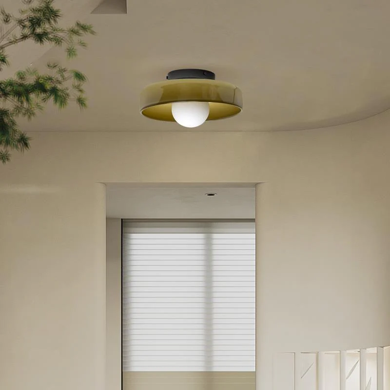 Culina Plafondlamp – Modern Rond Glasdesign met Compact Flush-Mount & G9 Fitting
