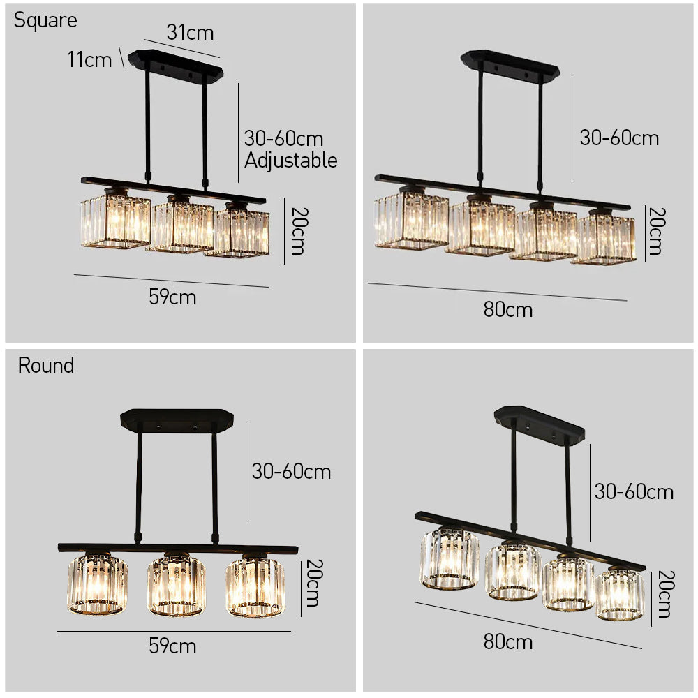 Artesso Hanglamp – Art Deco Design met Glazen Kappen & Verstelbare Hoogte