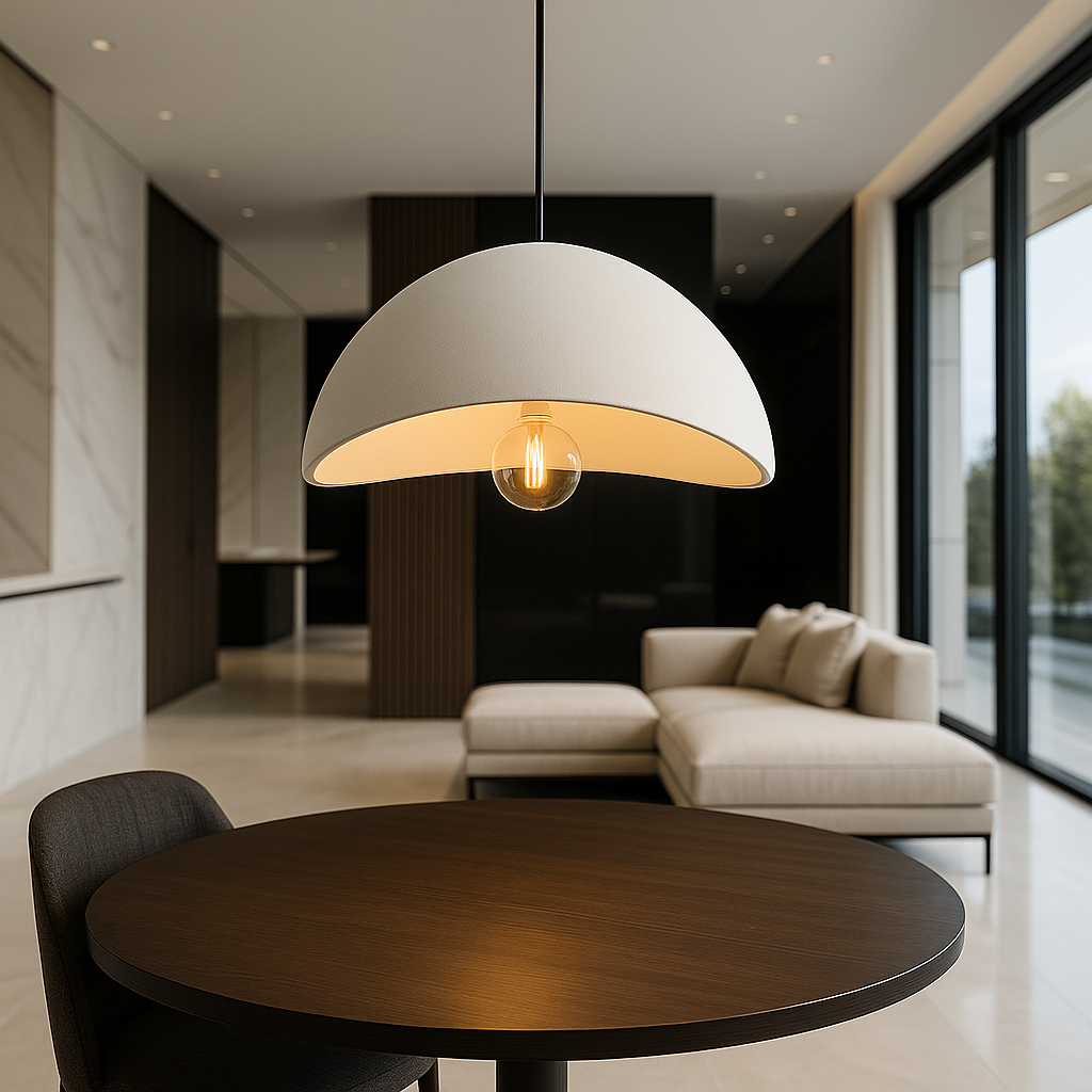 Lumora – Hanglamp glas & metaal dimbaar – woonkamer/eetkamer