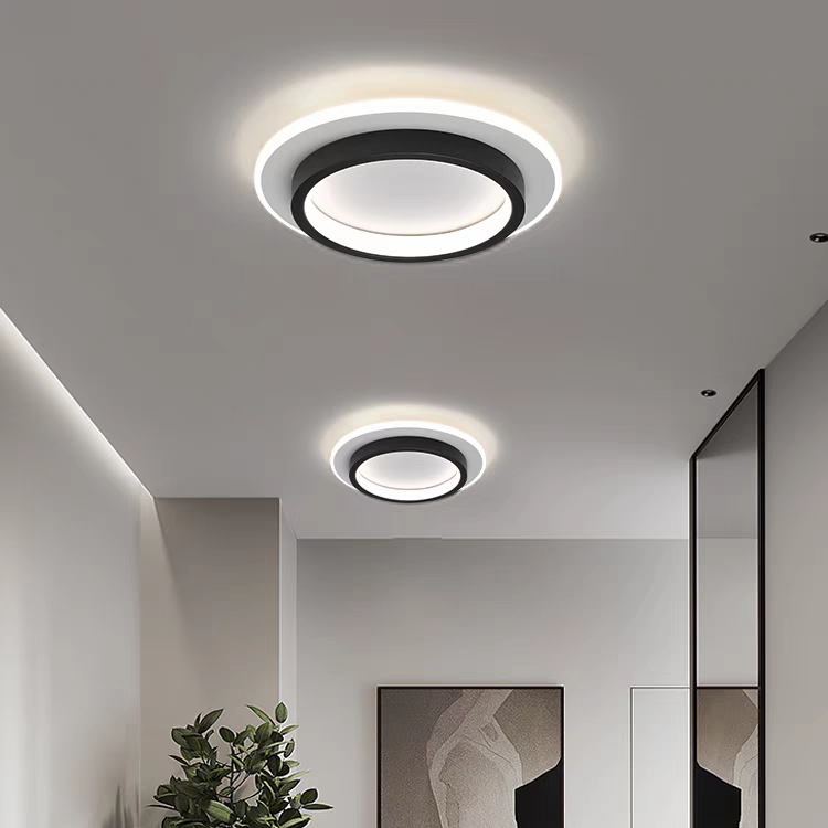Eldaro Plafondlamp – Ronde LED plafondlamp van metaal en acryl met modern minimalistisch design