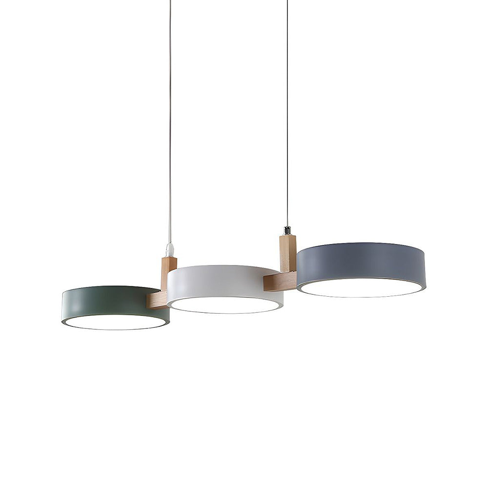 Nordura Hanglamp – Scandinavisch Cilindervormig Design met Meerdere LED-Lichtpunten & Houten Accenten