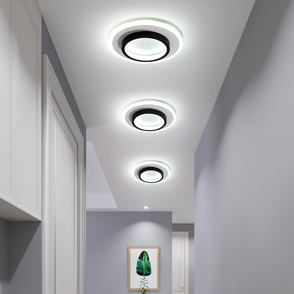 Eldaro Plafondlamp – Ronde LED plafondlamp van metaal en acryl met modern minimalistisch design