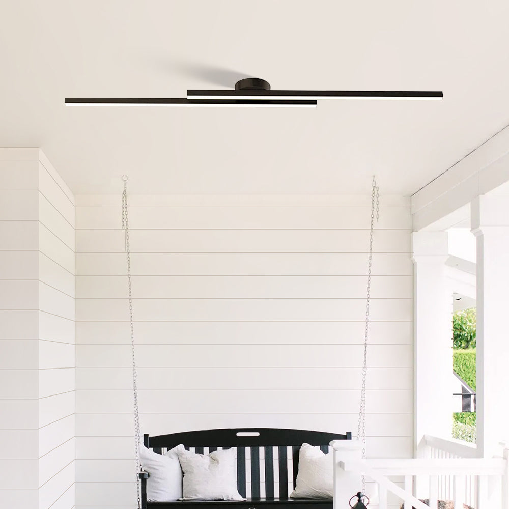 Norvion Plafondlamp – Langwerpige LED plafondlamp van aluminium met strak minimalistisch design