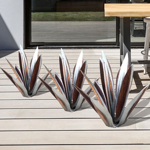 Metalen agave tuinbeeld – Onderhoudsvrij, Roestbestendig & Handgemaakt