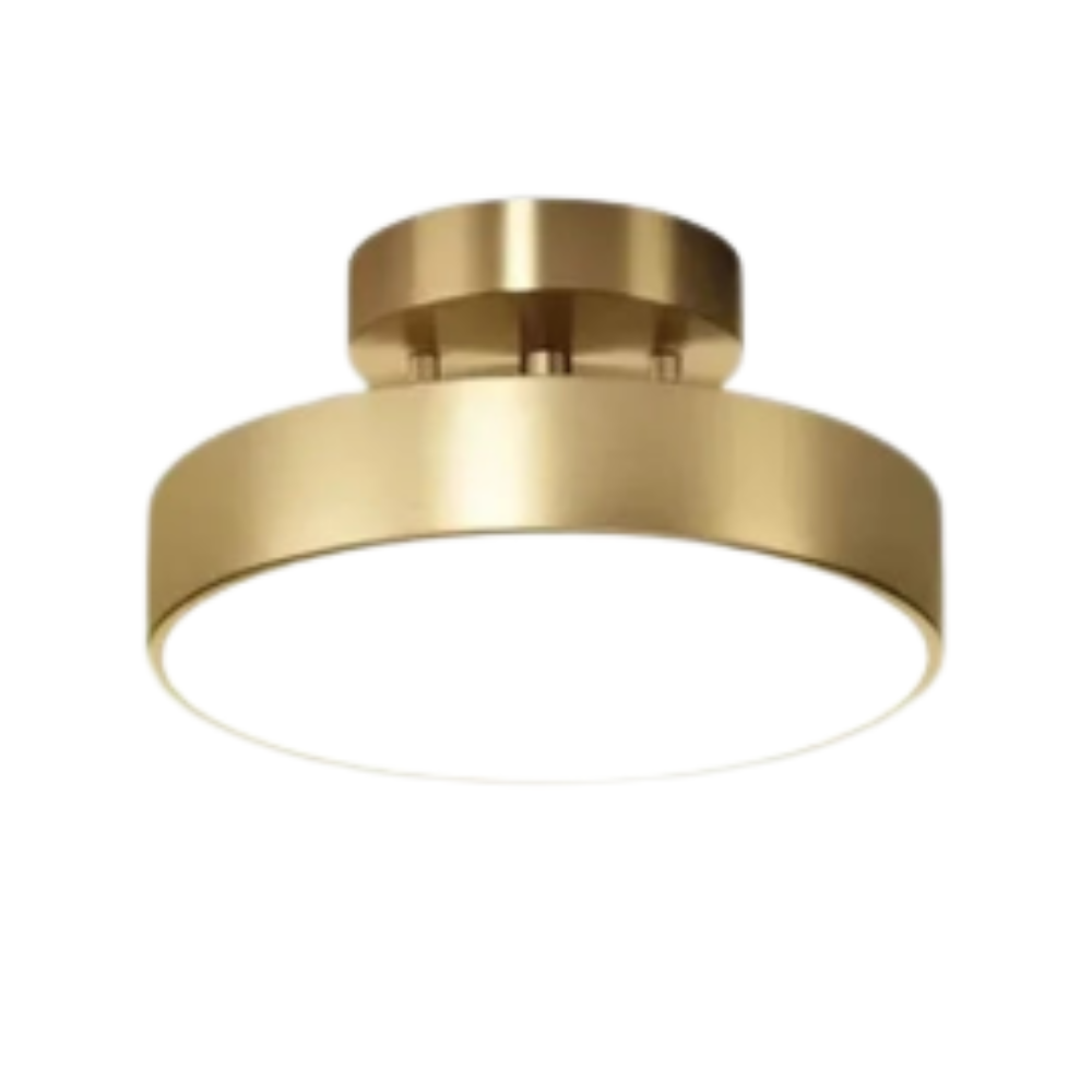 CopperLux Retro Plafondlamp – Koperen LED Designlamp met Warm Licht & Energiezuinig Vermogen