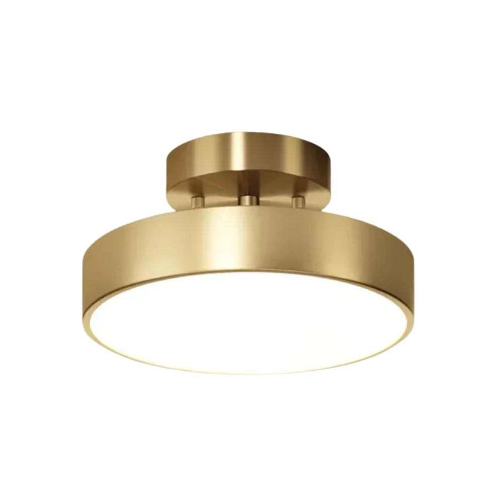 CopperLux Retro Plafondlamp – Koperen LED Designlamp met Warm Licht & Energiezuinig Vermogen