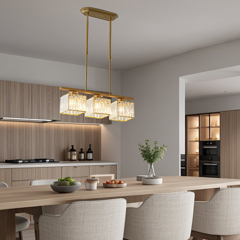 Artesso Hanglamp – Art Deco Design met Glazen Kappen & Verstelbare Hoogte
