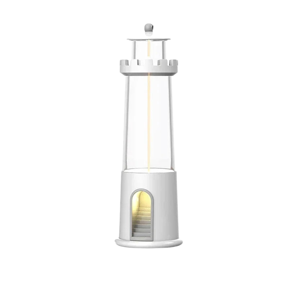 LumiTower Vuurtorenlamp – Nachtlamp met Maanprojectie, Bluetooth Speaker & Afstandsbediening