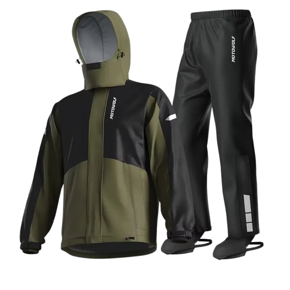 MotoShield Regenpak – Waterdichte Unisex Motor Set met Ademend & Lichtgewicht Ontwerp