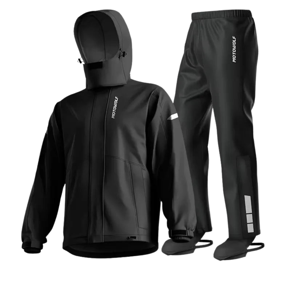 MotoShield Regenpak – Waterdichte Unisex Motor Set met Ademend & Lichtgewicht Ontwerp