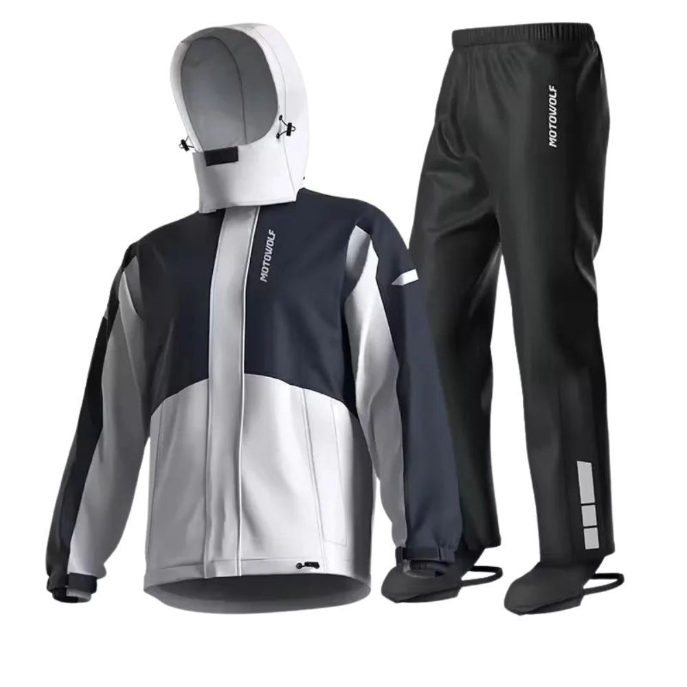 MotoShield Regenpak – Waterdichte Unisex Motor Set met Ademend & Lichtgewicht Ontwerp