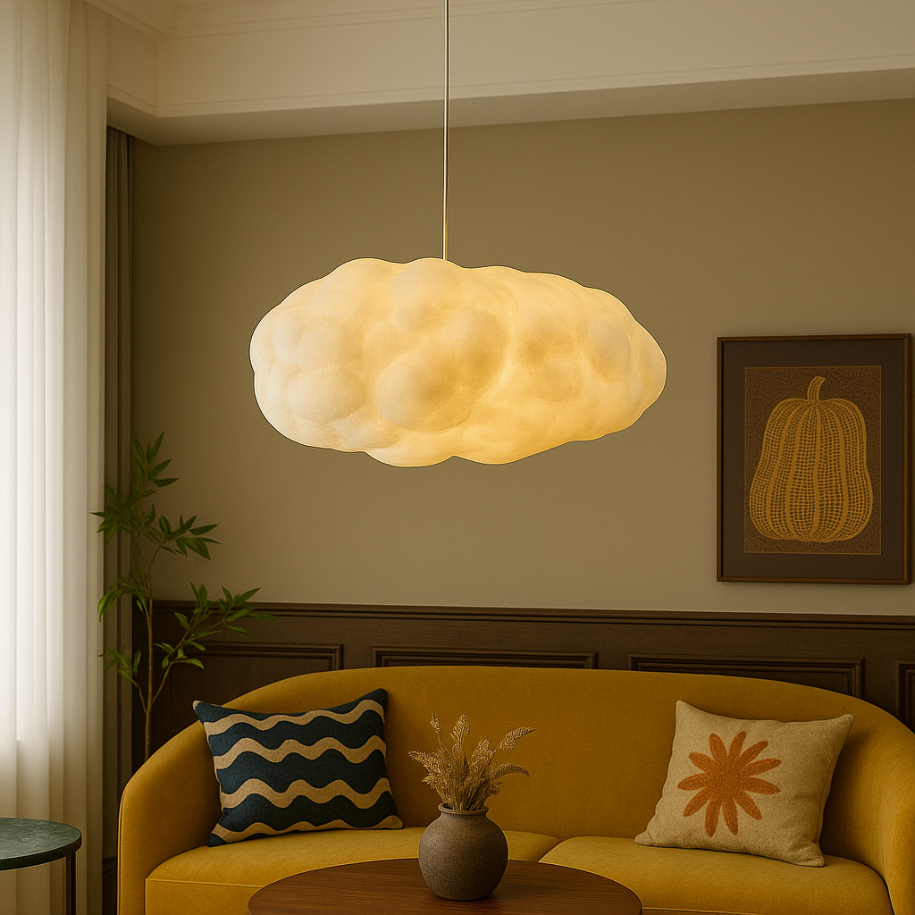 Nuvia Hanglamp – Organisch Wolkvorm Design met Zachte LED-Verlichting & Verstelbare Hoogte