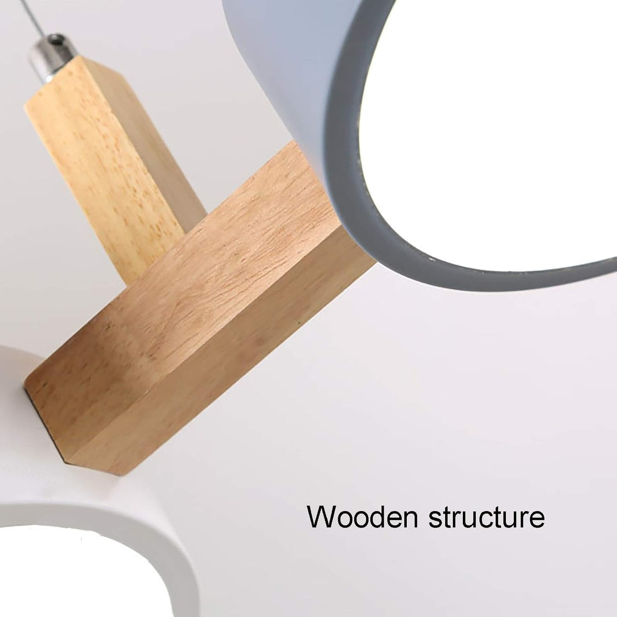Nordura Hanglamp – Scandinavisch Cilindervormig Design met Meerdere LED-Lichtpunten & Houten Accenten