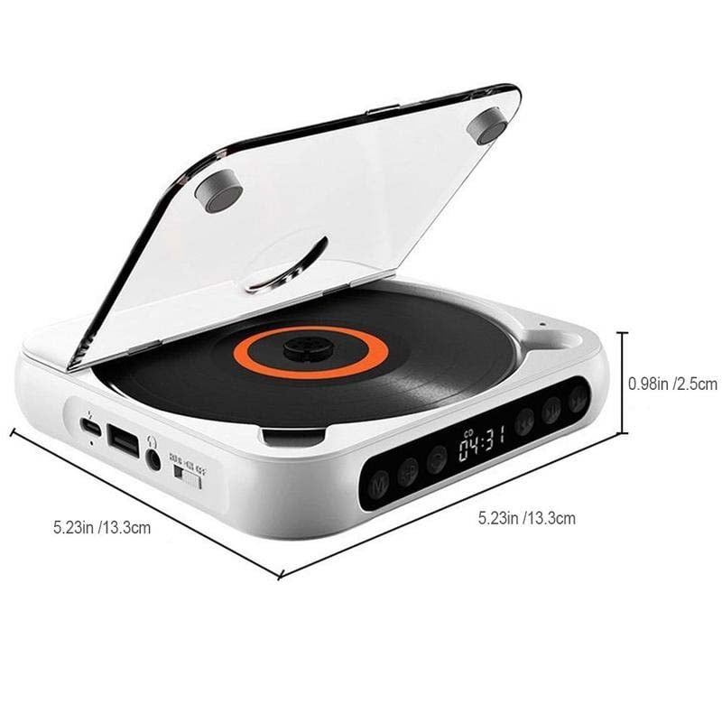 Draagbare CD Speler – Bluetooth 5.3, Oplaadbare Batterij & Compact Design