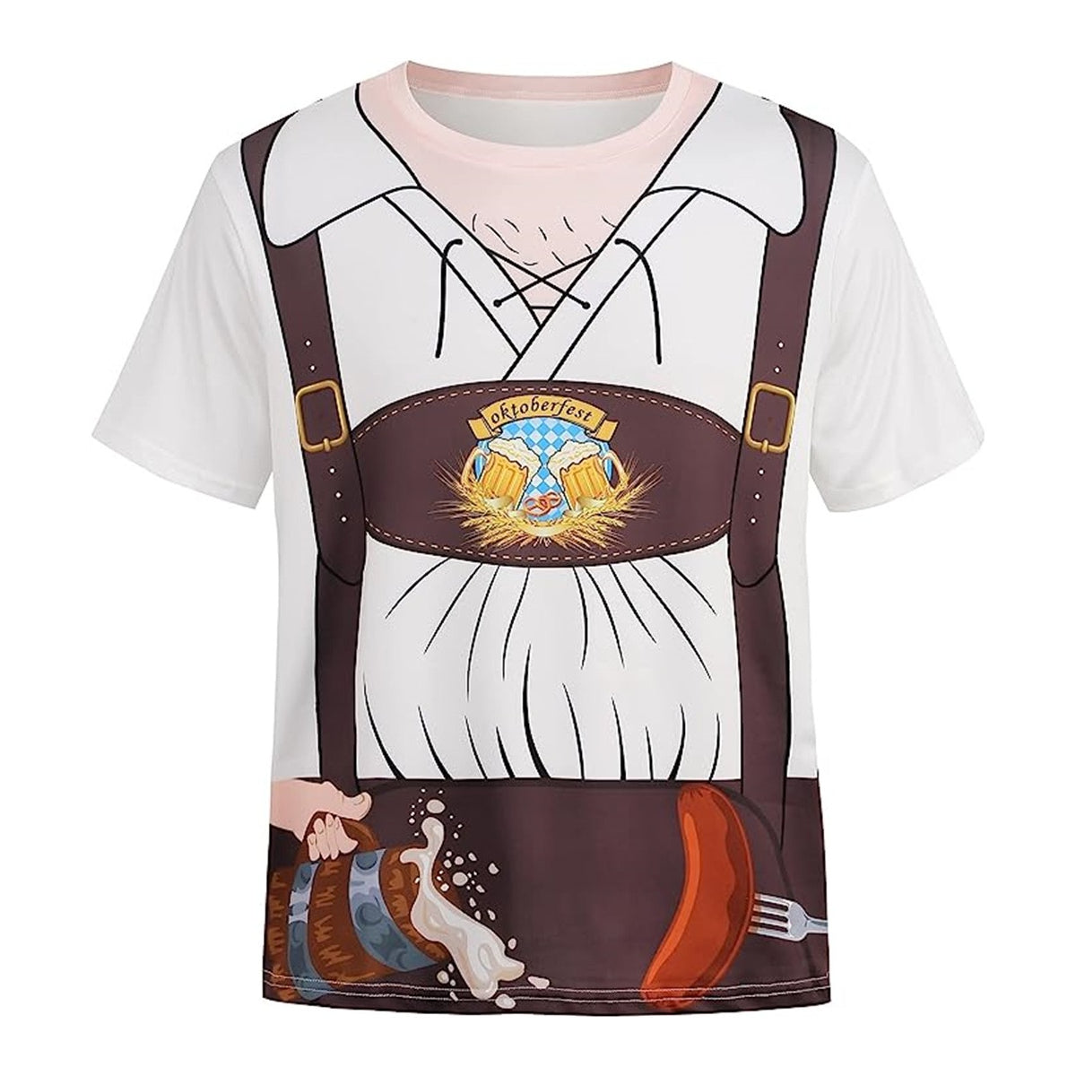 Bavaro – T-Shirt met Lederhosenprint – Jouw Outfit voor Bierfeest & Oktoberfest