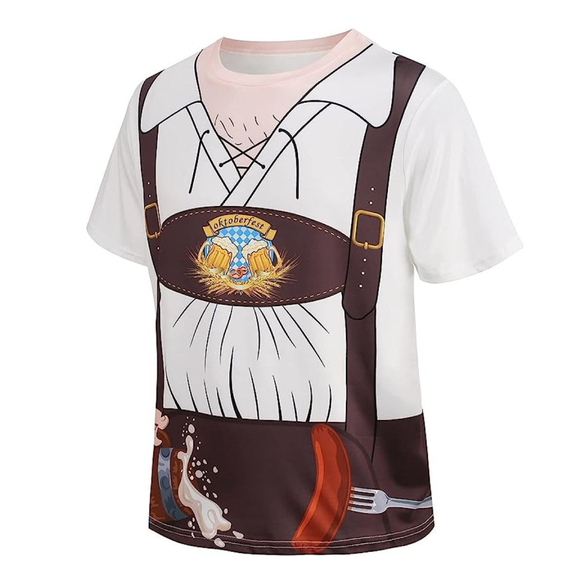 Bavaro – T-Shirt met Lederhosenprint – Jouw Outfit voor Bierfeest & Oktoberfest