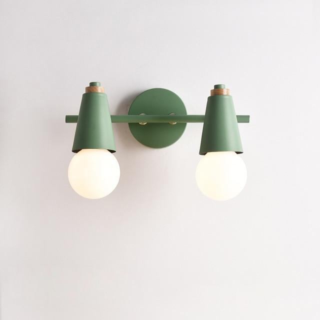 Novera Ari Wandlamp – Modern Metaal met Houten Accent, 2 of 3 Lichts