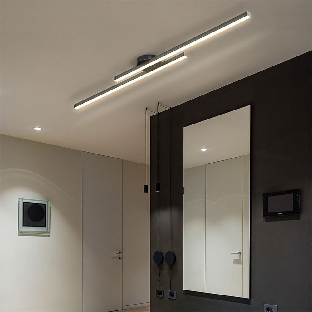 Norvion Plafondlamp – Langwerpige LED plafondlamp van aluminium met strak minimalistisch design