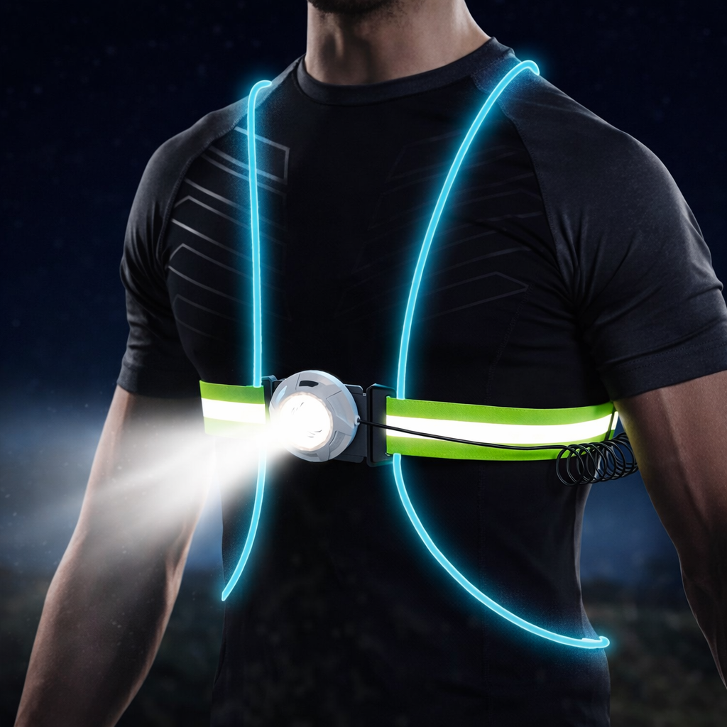 LED Veiligheidsvest – Reflecterend Ontwerp, Hoge Zichtbaarheid & Verstelbare Pasvorm
