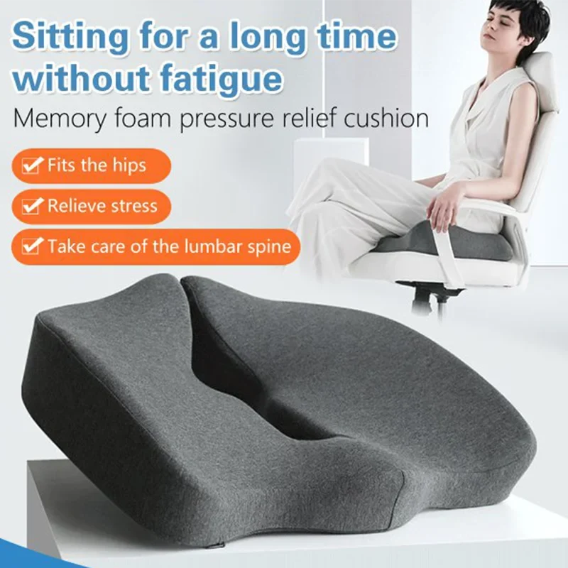 PostureEase ComfortPlus Zitkussen – Ergonomisch Geheugenschuim tegen Rugpijn