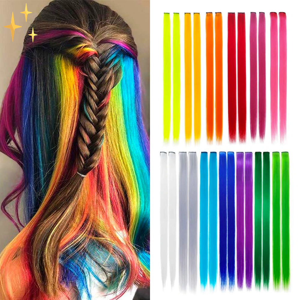 VivaLocks Clip-in Hair Extensions – 26 Regenboogstrengen van 50 cm