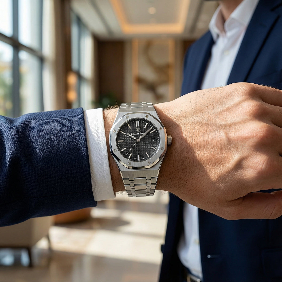 Herenhorloge – Saffierglas, Roestvrijstalen Kast & 5 ATM Waterdicht