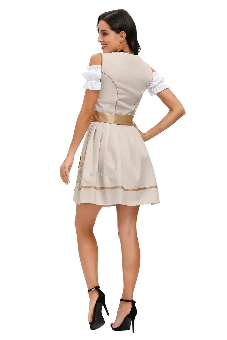 TrachtenHerz – Katoenen Dames Dirndl, Figuurbetonend & Traditioneel