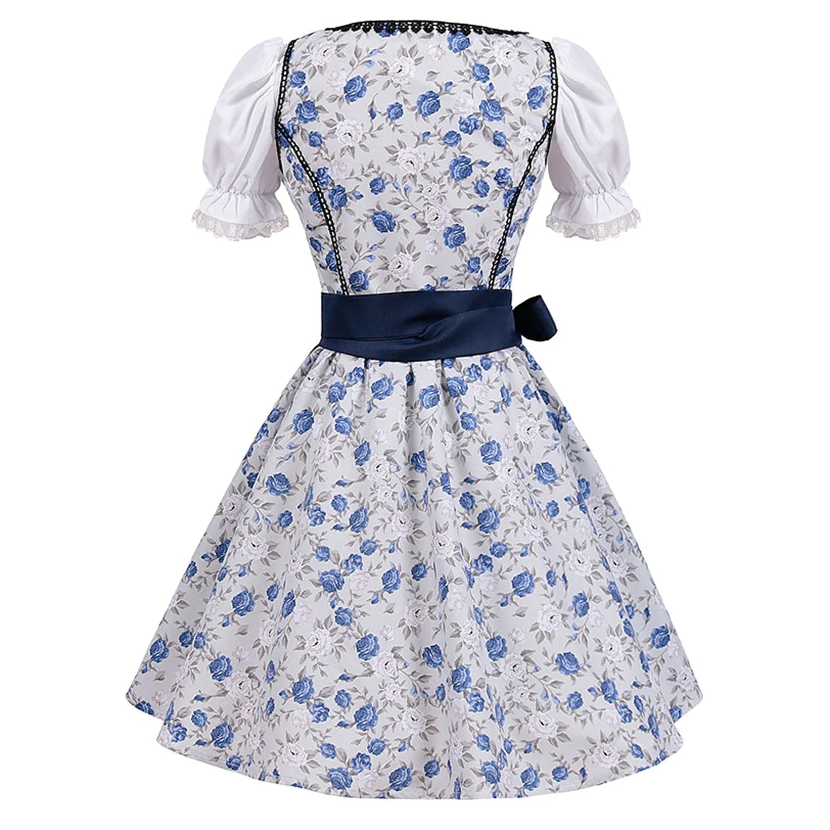 AlpenLiebe – Katoenen Midi-Dirndl met Schort – Elegant & Traditioneel