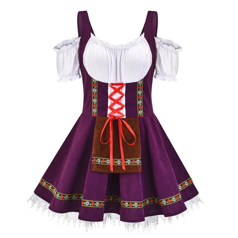 AlpenHerz – Dames Mini-Dirndl met Sierdetails – Modern & Traditioneel