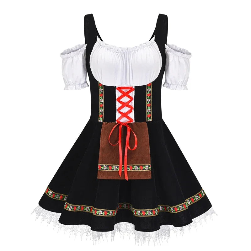 AlpenHerz – Dames Mini-Dirndl met Sierdetails – Modern & Traditioneel