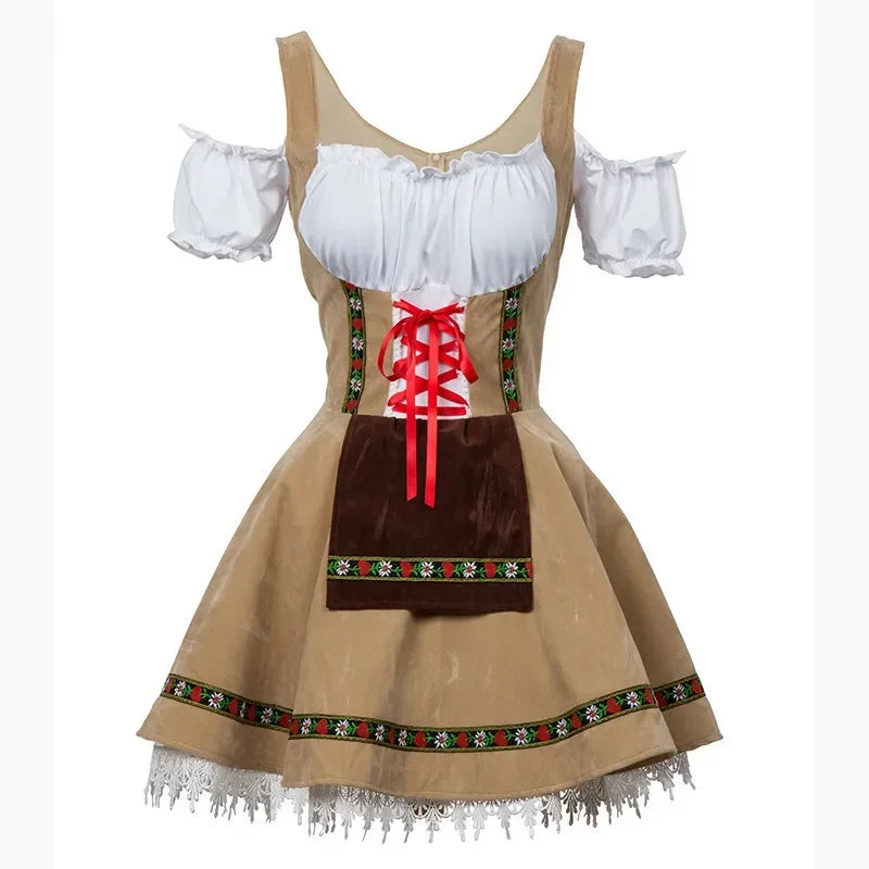 AlpenHerz – Dames Mini-Dirndl met Sierdetails – Modern & Traditioneel