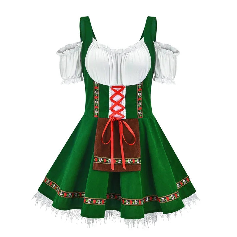 AlpenHerz – Dames Mini-Dirndl met Sierdetails – Modern & Traditioneel