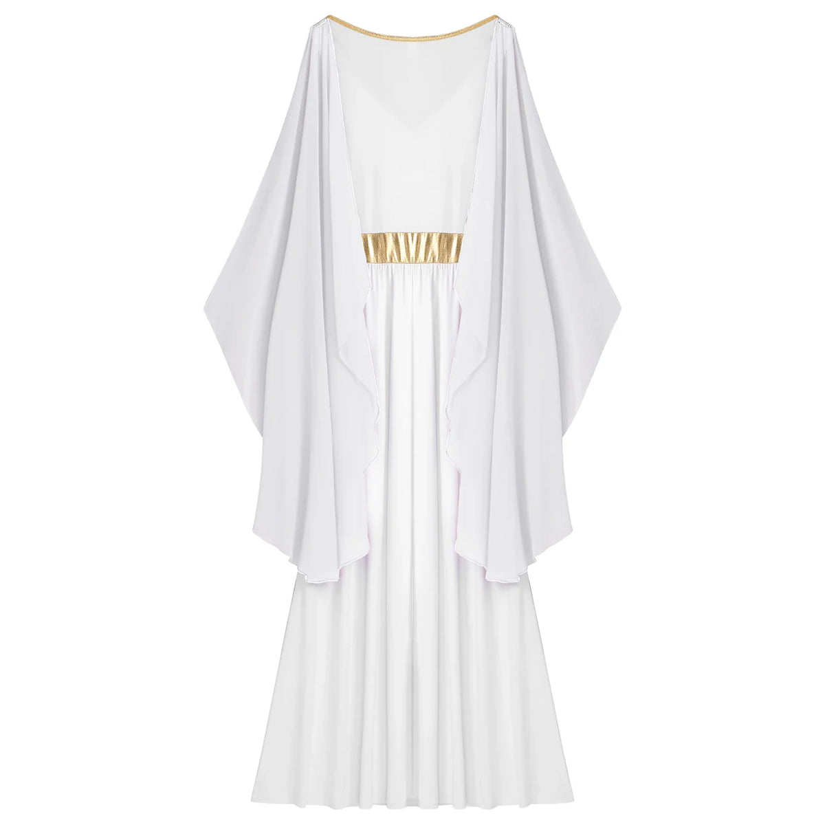 Dames Jurk Mouwloos met V-hals en Gouden Accenten voor Cosplay en Feest 3