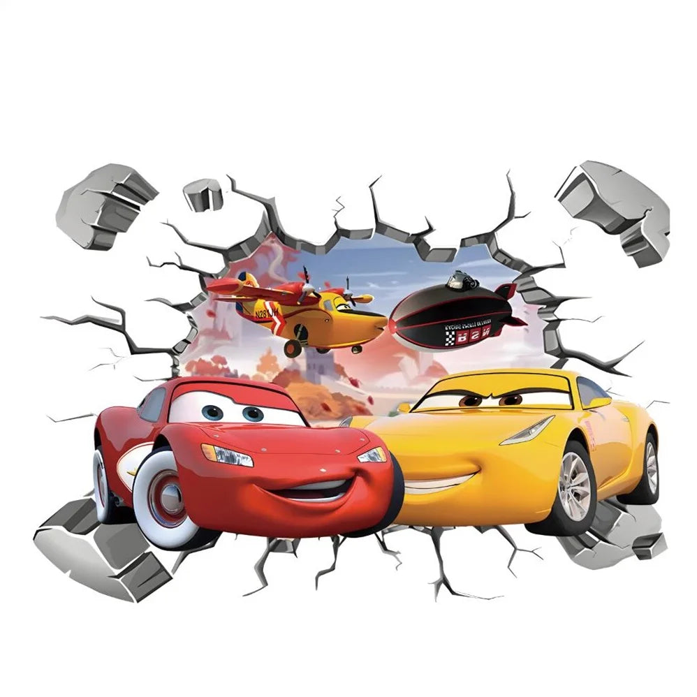 KidStyle – Kleurrijke Raceauto Muursticker voor Kinderkamer