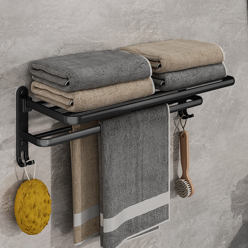 Toweluxe Inklapbaar Handdoekenrek Zwart – Ruimtebesparend & Modern