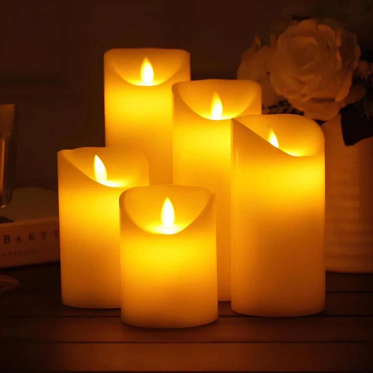 Flameless Block Candles 0