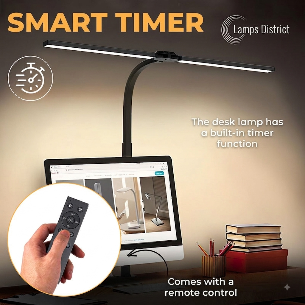 LED Bureaulamp – 5 Lichtkleuren, Touch & Afstandsbediening Vestragear