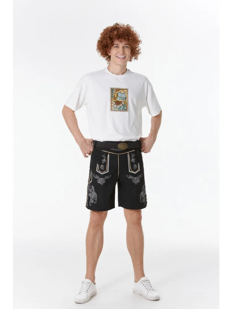 AlpenHernando – Authentieke Heren Lederhose van Echt Leer met Bretels
