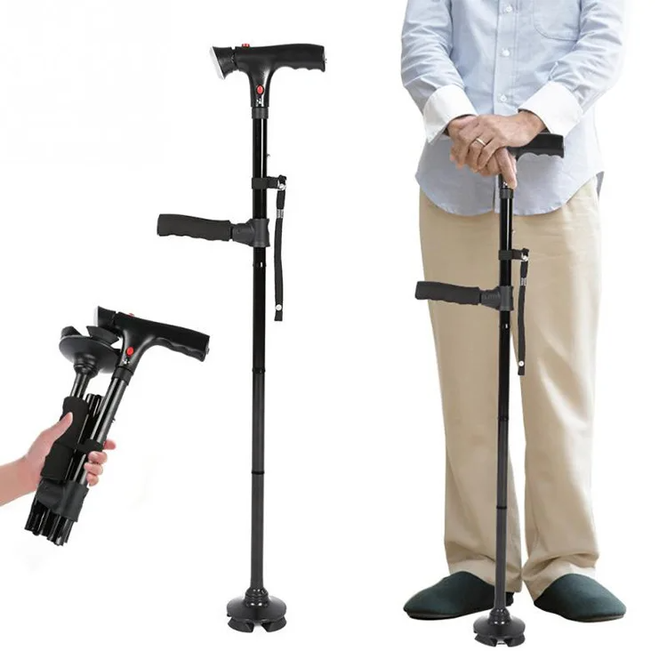 Eldrix Wandelstok – Ergonomische wandelstok van lichtgewicht metaal met antislip handvat