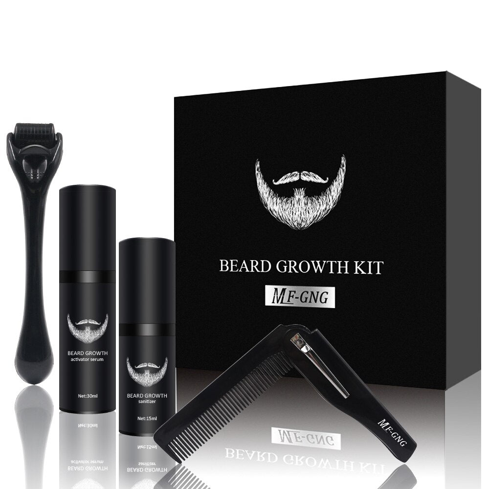 Baardverzorgingsset voor Heren – Complete Grooming Kit met Olie & Kam