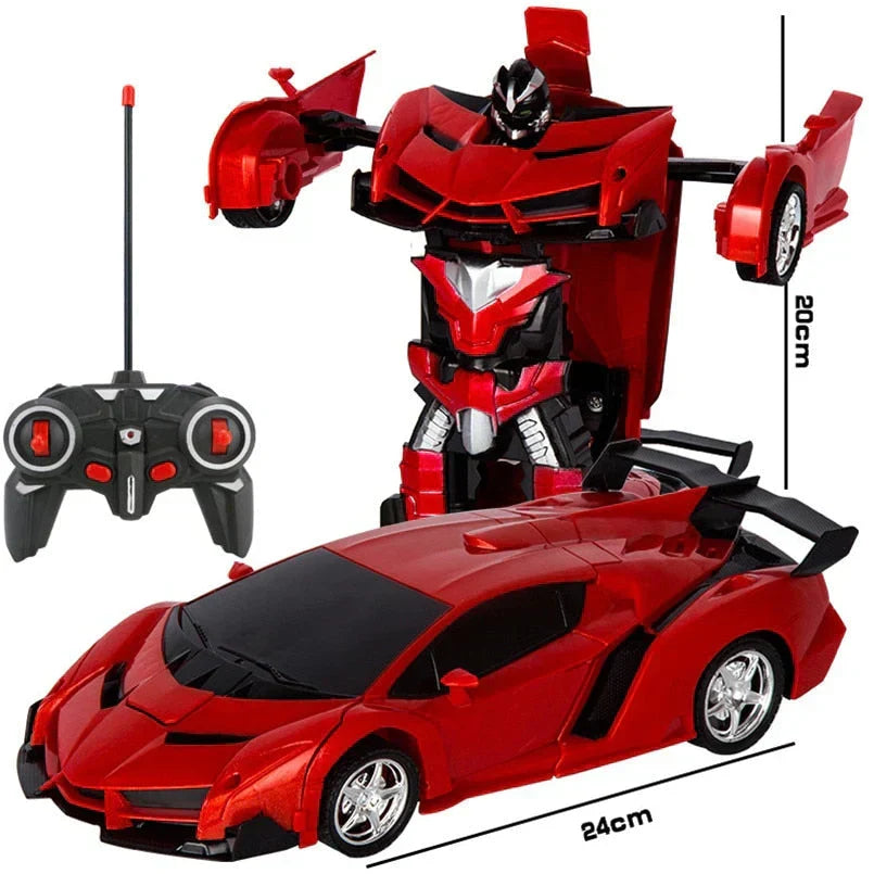 RC Transformer Auto – 2-in-1 Robot & Sportwagen met Afstandsbediening voor Kinderen