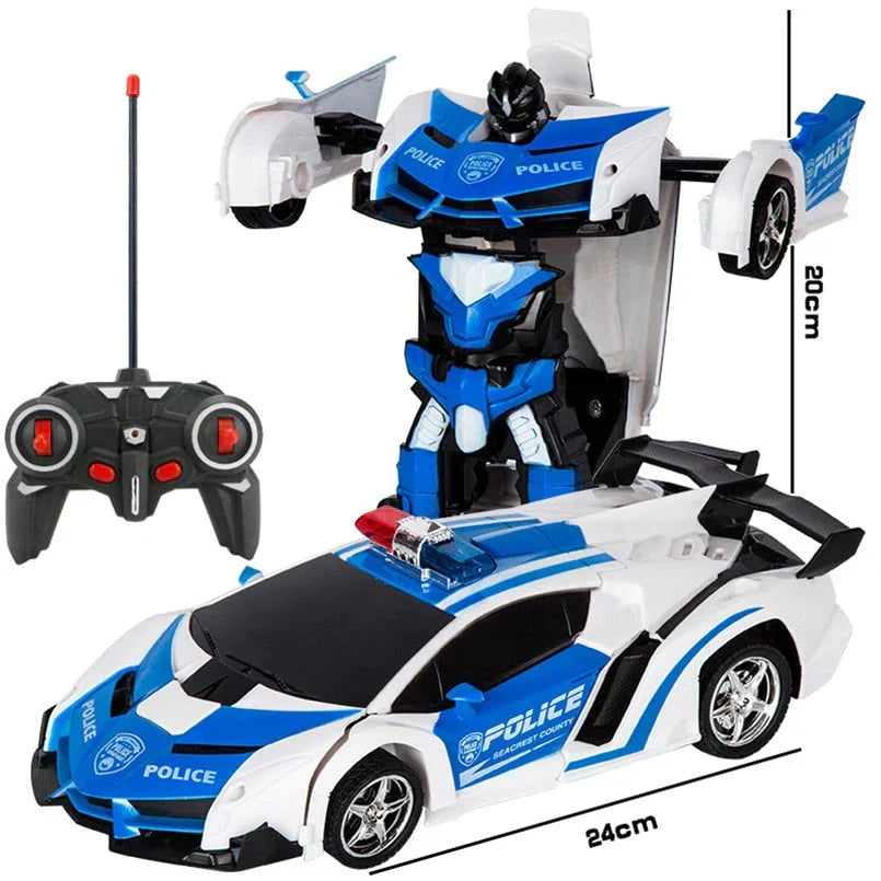 RC Transformer Auto – 2-in-1 Robot & Sportwagen met Afstandsbediening voor Kinderen