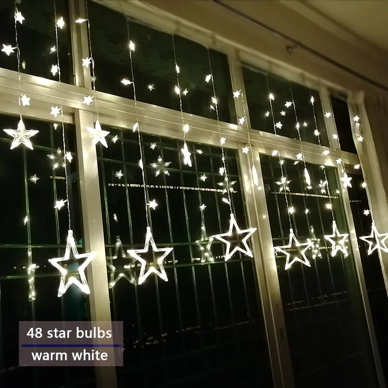 Auraly Lichtslinger – LED sterrengordijn voor binnen en buiten met meerdere lichtstanden