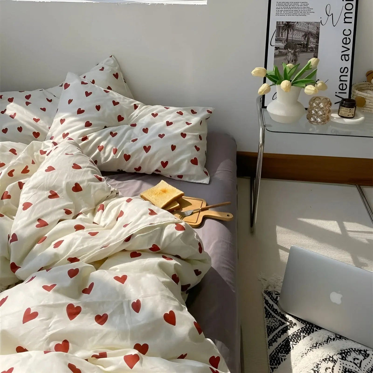 Dekbedovertrekset met Hartjes – Zacht & Romantisch Beddengoed Vestragear