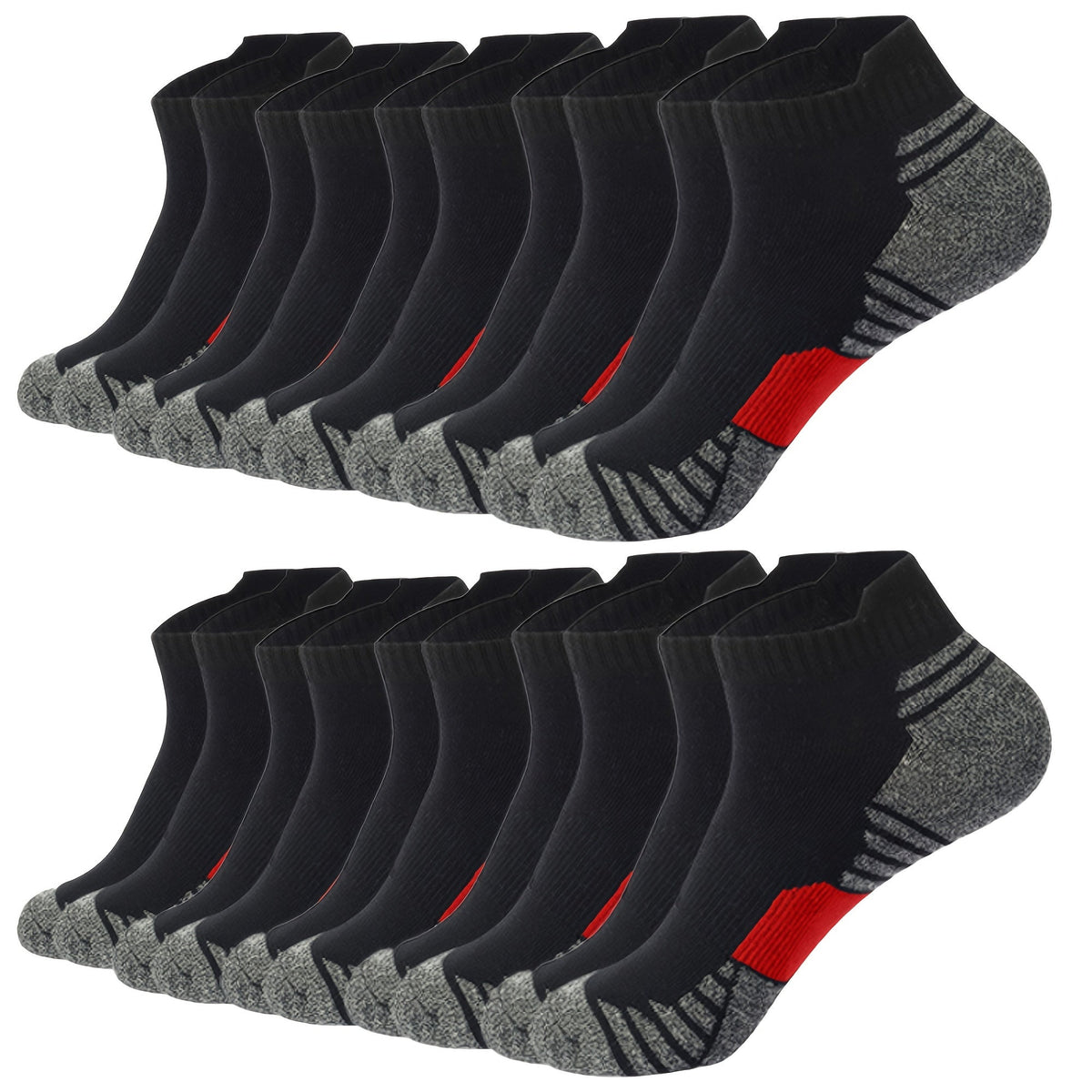 Heren Sokken Set 12 Paar Ademend Comfortabel voor Dagelijks Gebruik Katoen en Synthetisch Meerkleurig Zwart Wit Blauw Grijs | Sansoti 5